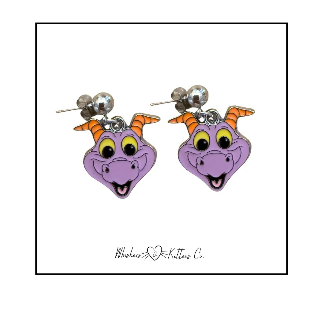 Figment Theme Enamel Dangle Earrings - Etsy | Etsy (US)