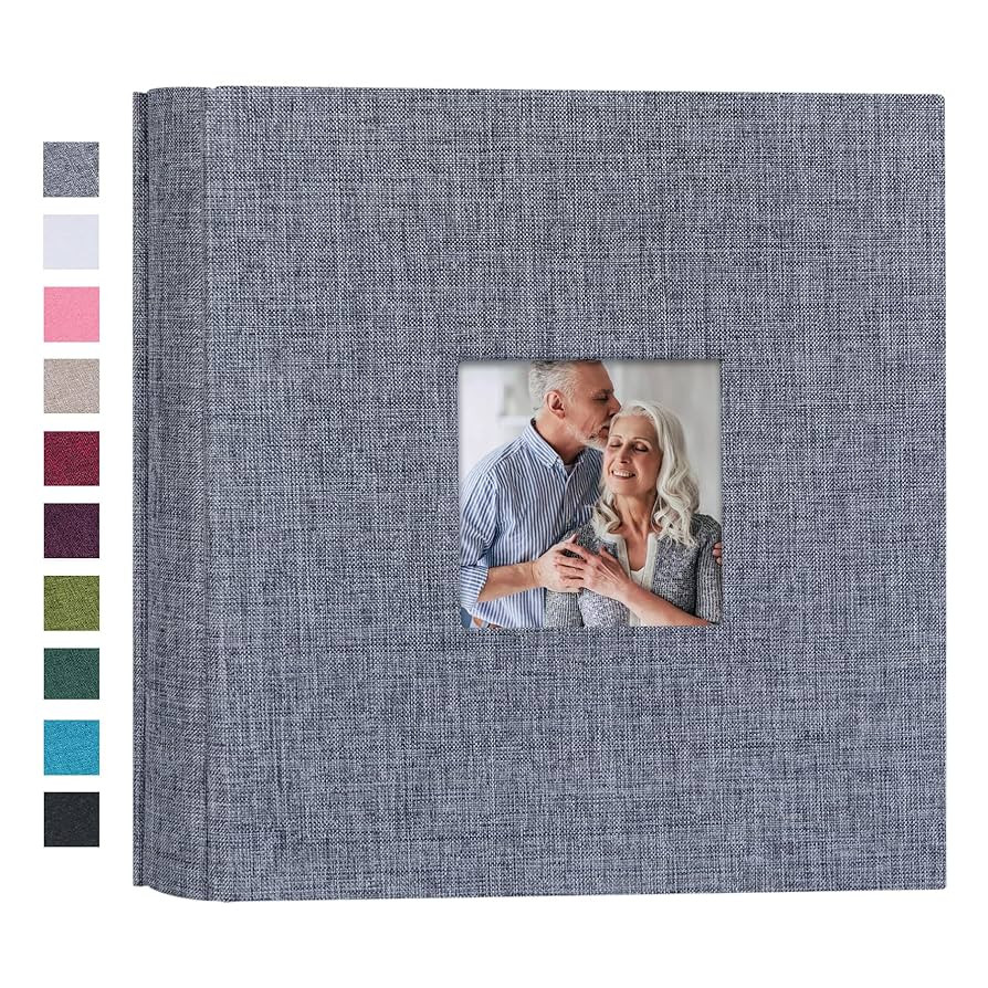 Mublalbum Small Photo Album 4x6 200 Photos Linen Cover Picture Book with Horizontal Pockets for W... | Amazon (US)