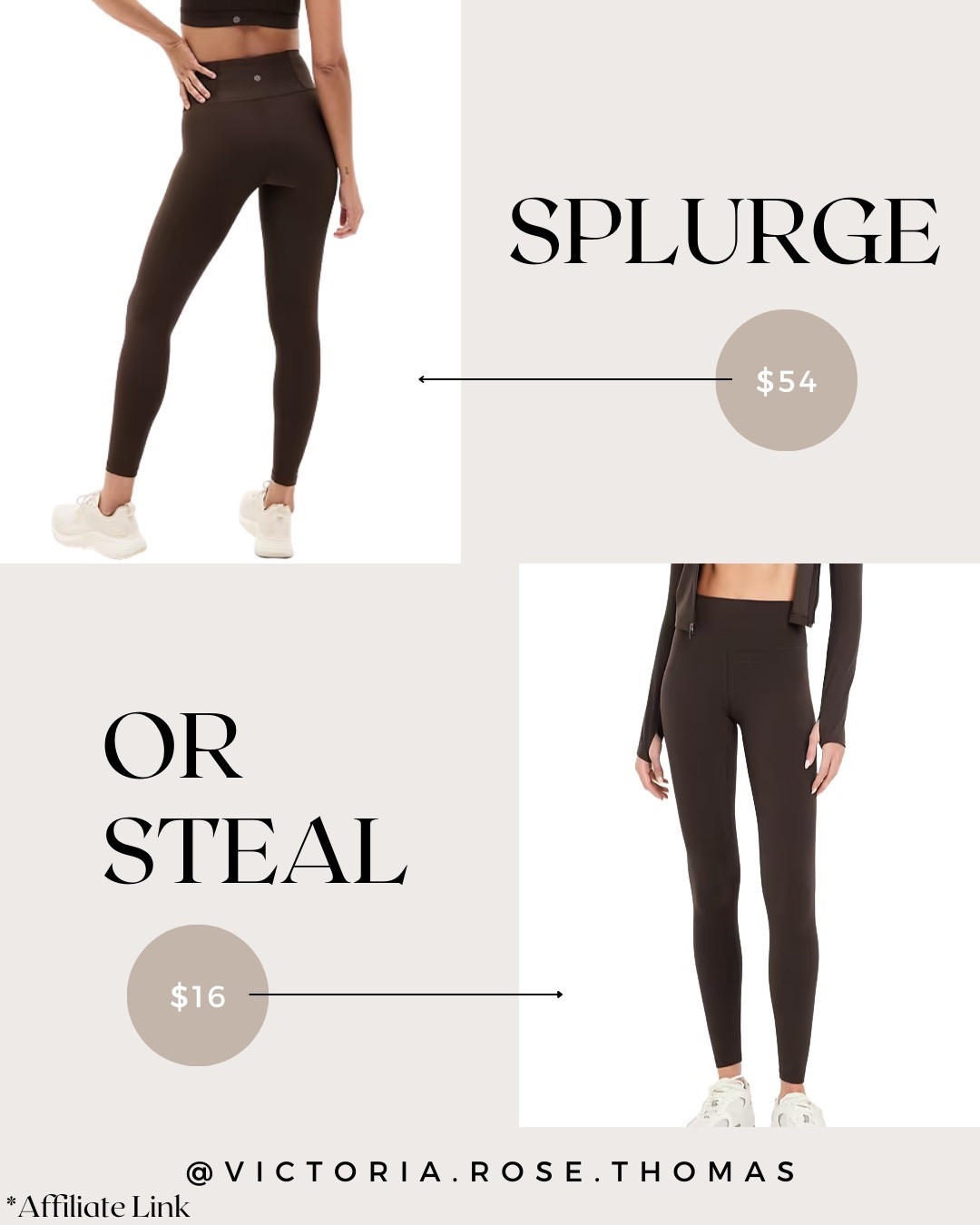 Back with the splurge or steal! Chocolate brown has been getting her moment but who doesn’t love a good deal. These truffle leggings from Athleta are great but why would you not buy them from their sister company for only $16! Old Navy has some of the best activewear in my opinion. It’s 90% of my workout wear. 

Style
Steal
Deal
Stylewithnosecrets 
Save
Splurge
Dupe
Look for less
Copycat 
Save vs splurge
Steal vs deal
Save or splurge
Discount


#LTKActive #LTKFindsUnder50 #LTKSaleAlert