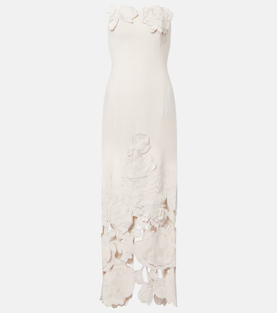 Leo Lin Rayna floral-appliquÃ© crÃªpe maxi dress | Mytheresa (US/CA)