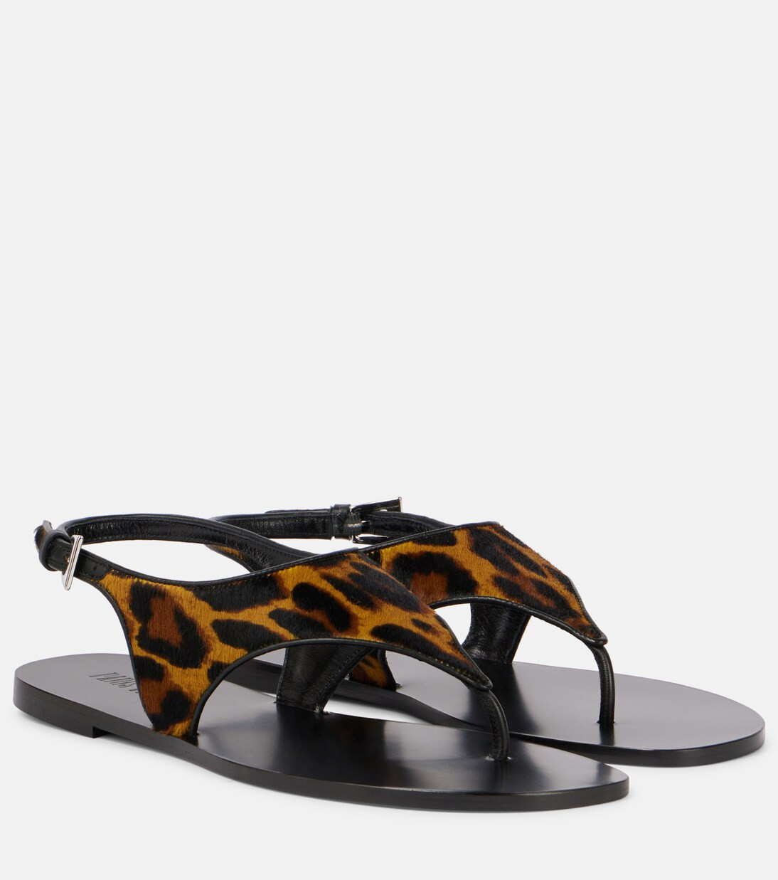 Amalfi leopard-print calf hair thong sandals | Mytheresa (US/CA)
