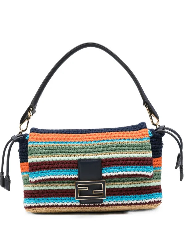 medium Mamma Baguette striped tote bag | Farfetch Global
