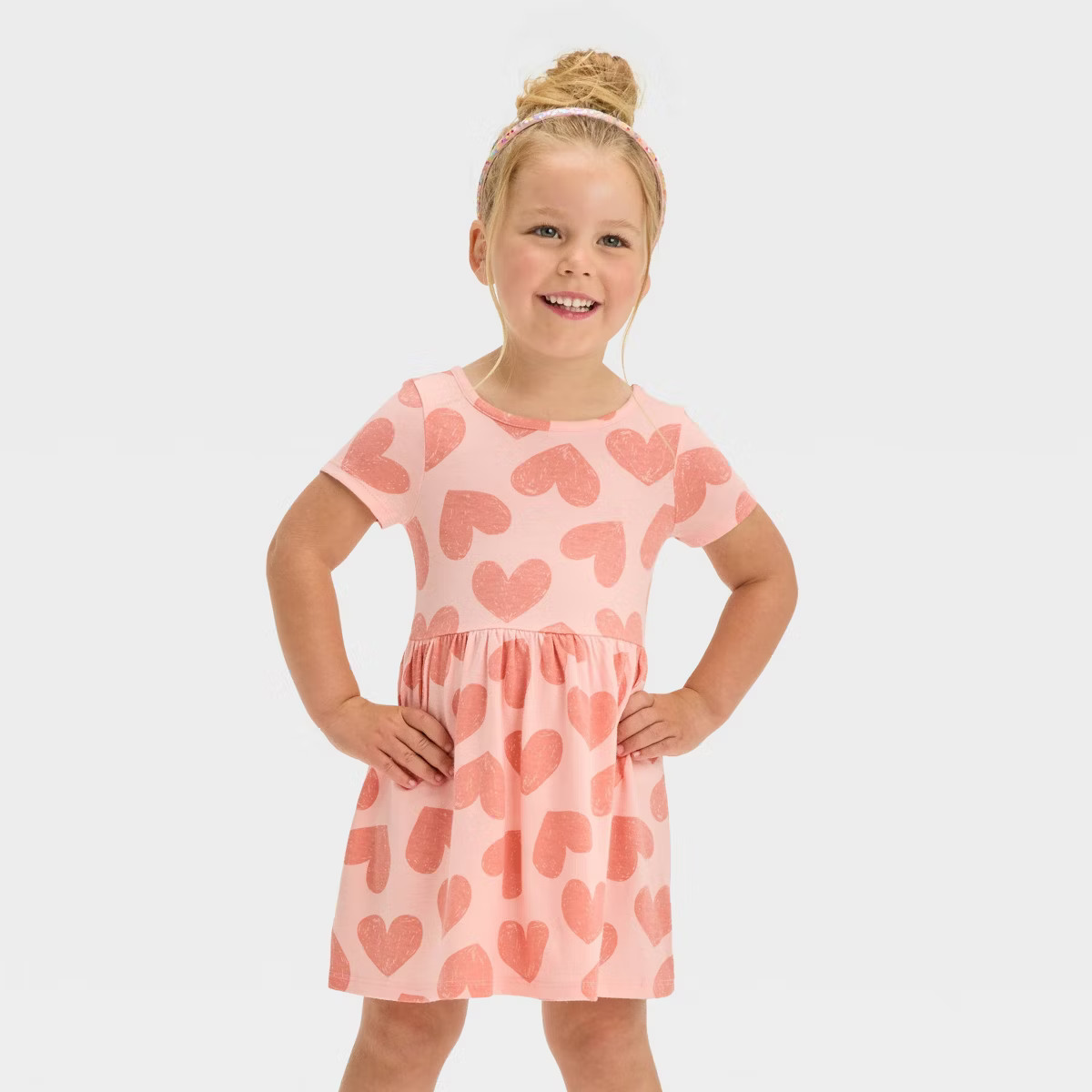 Toddler Girls' Short Sleeve Printed Dress - Cat & Jack™ | Target