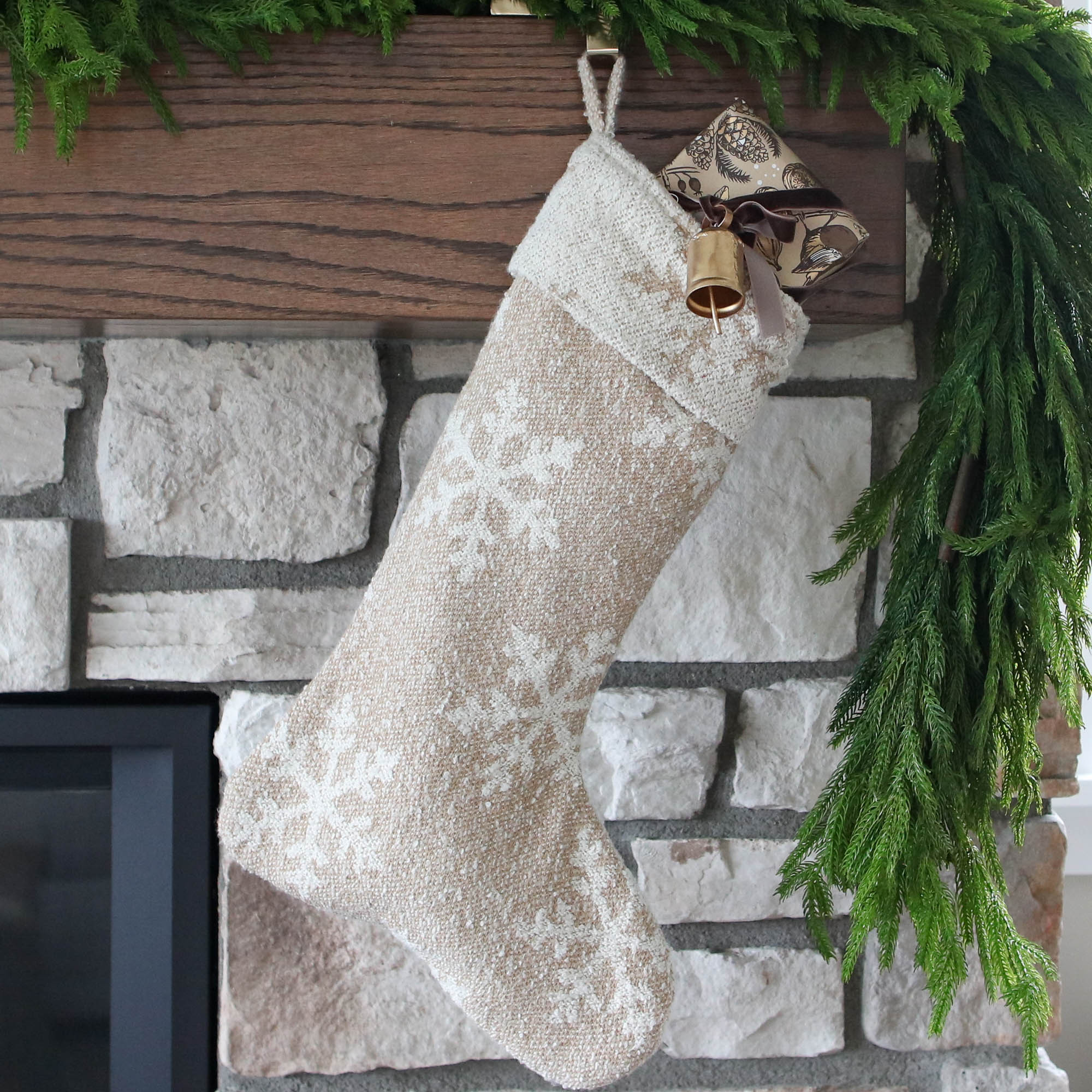Woven Snowflake Stocking | Interior Delights
