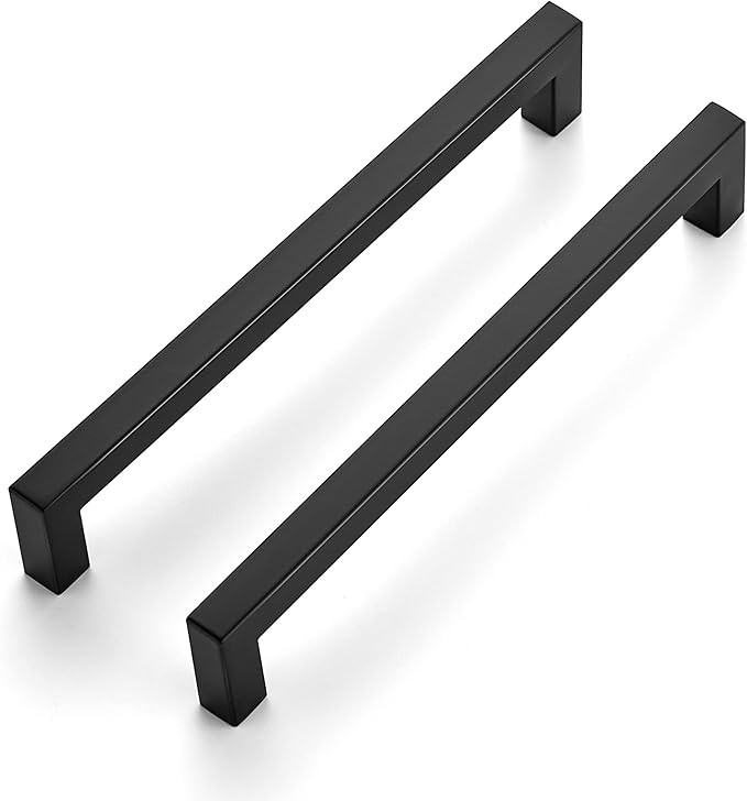 Ravinte 20 Pack Stainless Steel Kitchen Cabinet Handles Matte Black Square Bar Cabinet Pulls Kitc... | Amazon (US)
