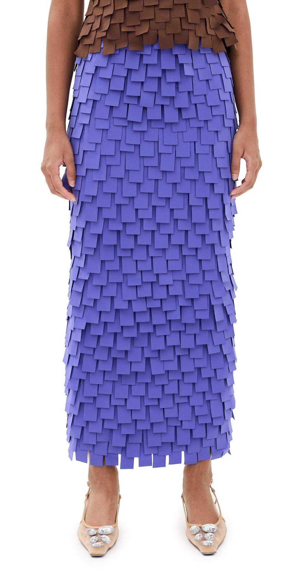 A. W.A. K.E. MODE Multi Rectangle Skirt Purple 34 | Shopbop