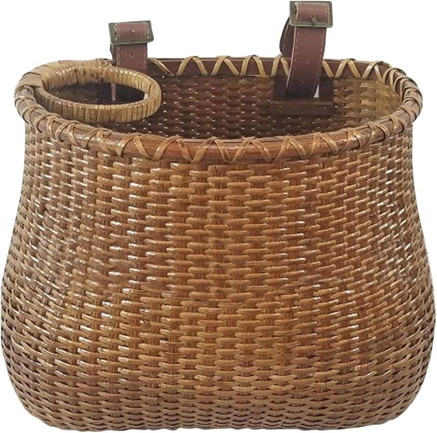 DETTELIN Hand-Woven Wicker Bicycle Basket with Cup Holder Ring, Front Handlebar Basket for Bike A... | Amazon (US)