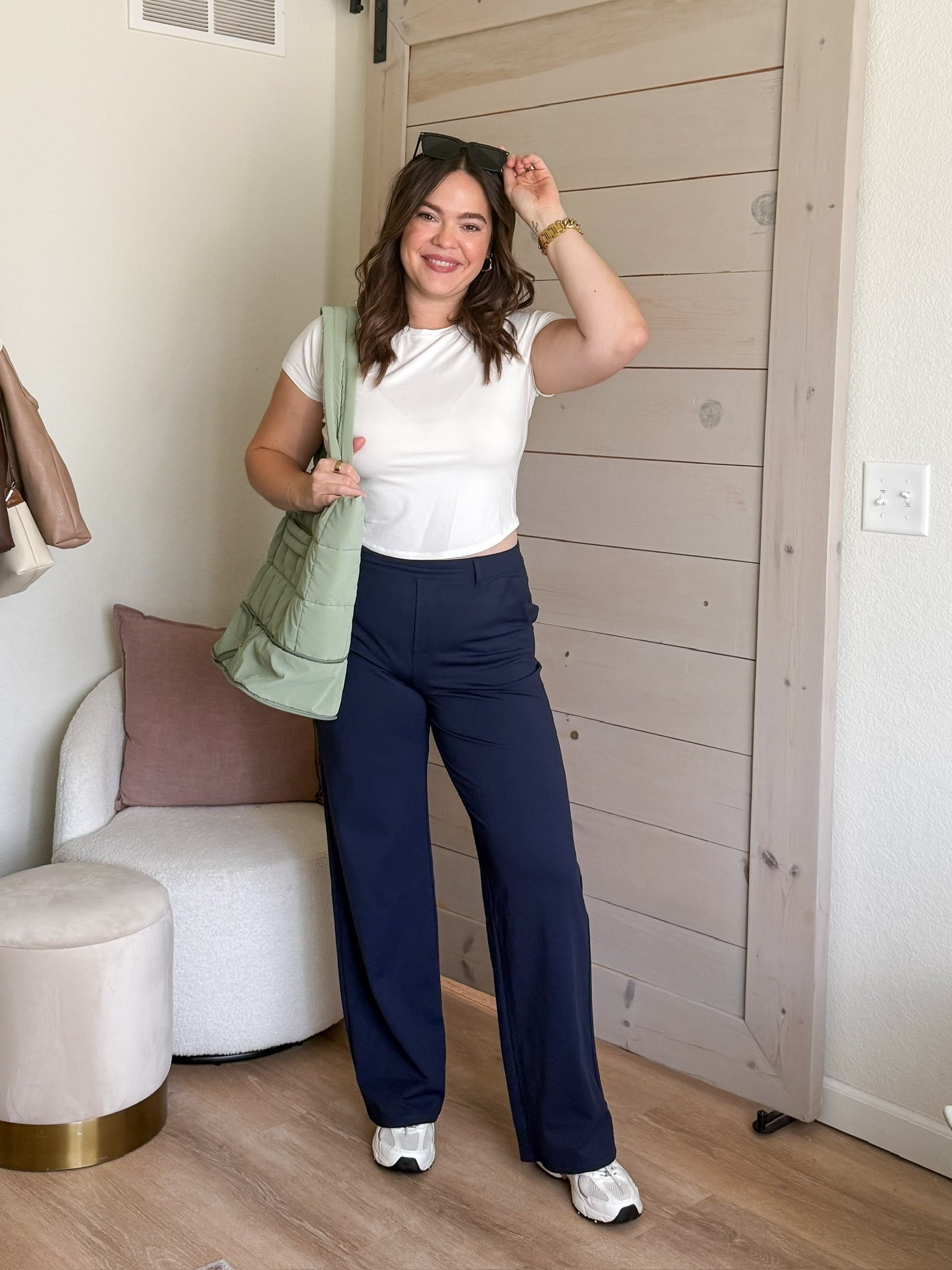 Amazon outfit find that looks polished without feeling too dressed up. Everything is from Amazon. Perfect for work, errands, or a casual lunch.

Amazon Fashion | Amazon Finds | Amazon Outfit | Workwear | Casual Workwear | Wide Leg Pants | Striped Button Down | White Tank Top | Neutral Style | Midsize Fashion | Affordable Fashion | Everyday Outfit | Fall Fashion | LTK Finds 

 #LTKootd #LTKMidsize #LTKWorkwear