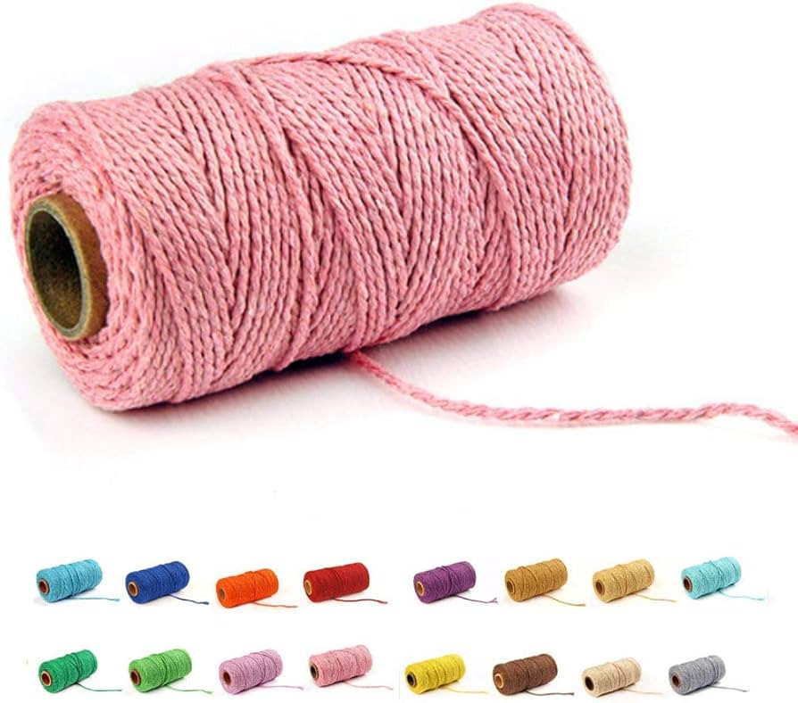 flipped (109 Yards/1.5mm/35 Colors Optional) Cotton Baker Twine DIY Craft Macramé Natural Cotton... | Amazon (US)