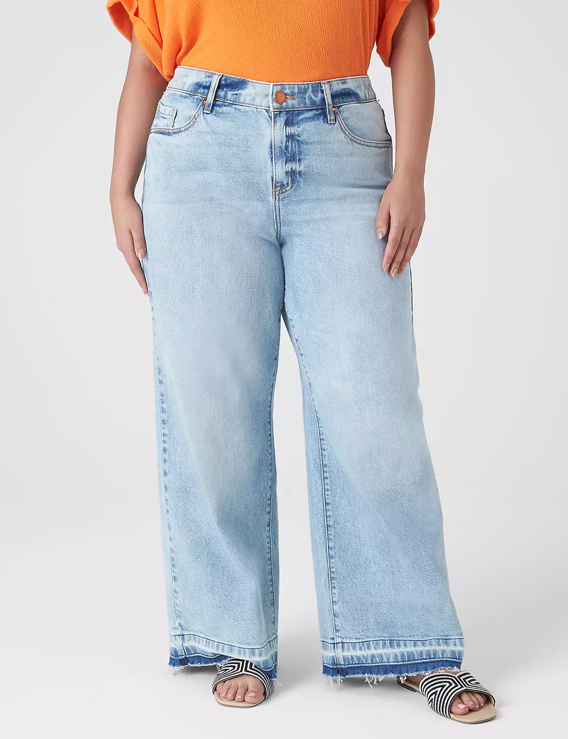 Signature Fit Wide Leg Ankle Jean | LaneBryant | Lane Bryant (US)