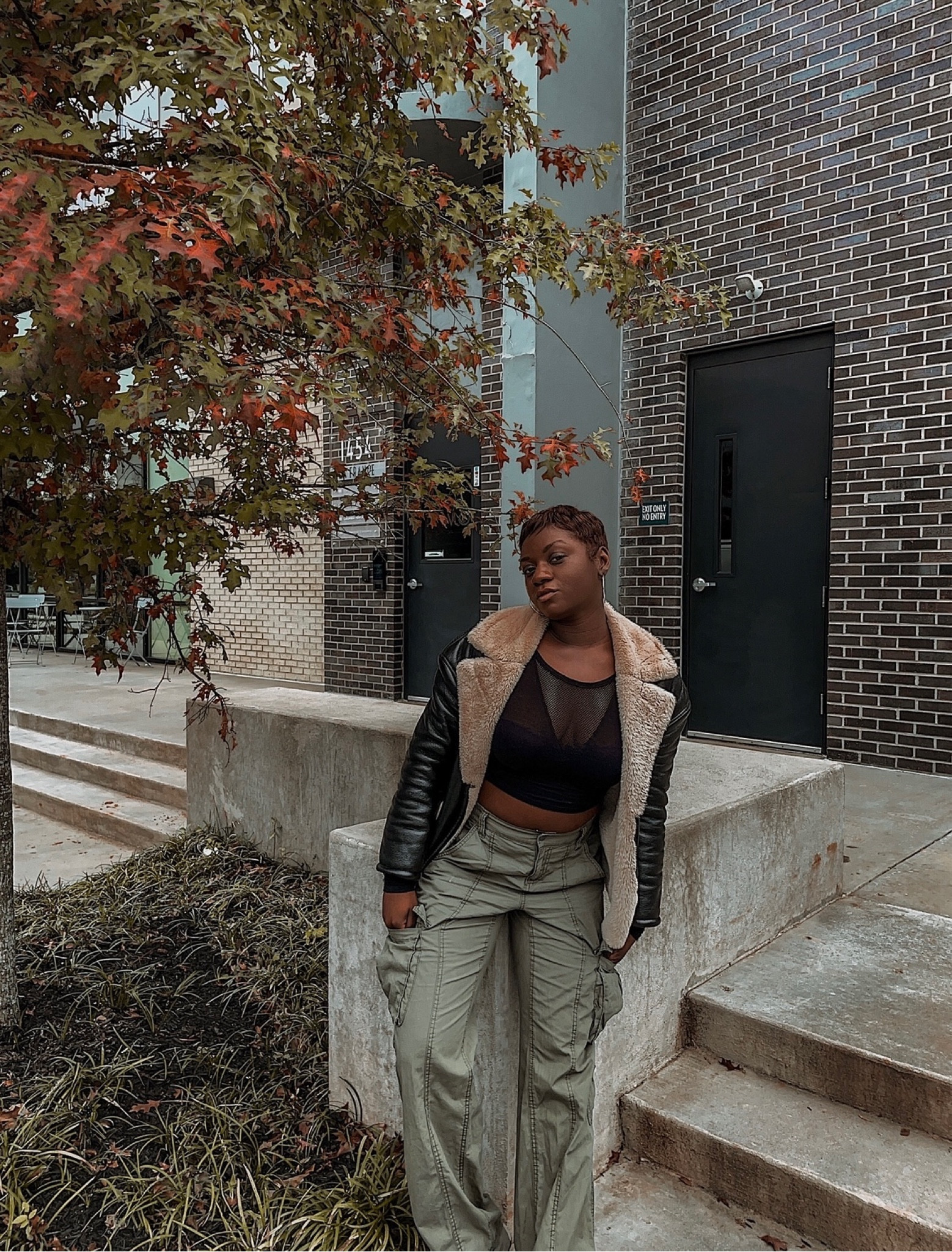 target run outfit of the day! Cargo pants and a leather jacket!

#LTKstyletip #LTKfindsunder100 #LTKsalealert