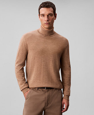 Calvin Klein Men's Merino Wool Blend Turtleneck Sweater - Macy's | Macy's