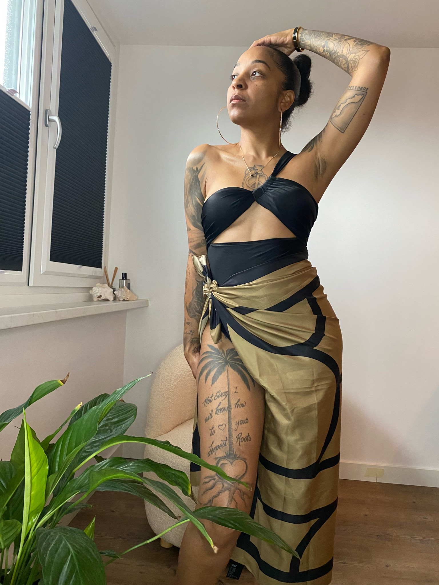 Beach ready ☀️🌊

Outfit inspiration, summer staples, black cut out swimsuit, H&M, silk scarf cover up, leather sandals, beach outfit, Netherlands. 

#LTKSeasonal #LTKswim #LTKeurope