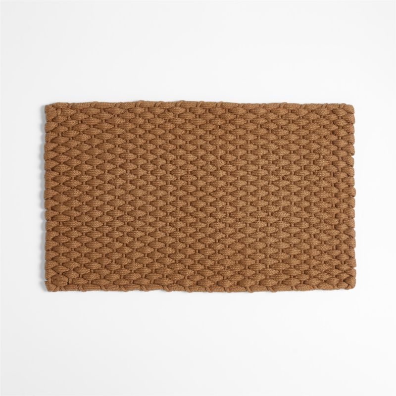 Chunky Woven Brulee Brown Indoor/Outdoor Doormat 18"x30" + Reviews | Crate & Barrel | Crate & Barrel