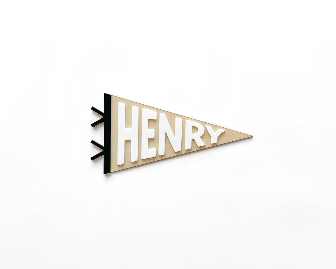 Custom Name Pennant X Kids Nursery Decor X Baby Wall Sign X Toddler Room Decor X Boys Room Decor ... | Etsy (US)