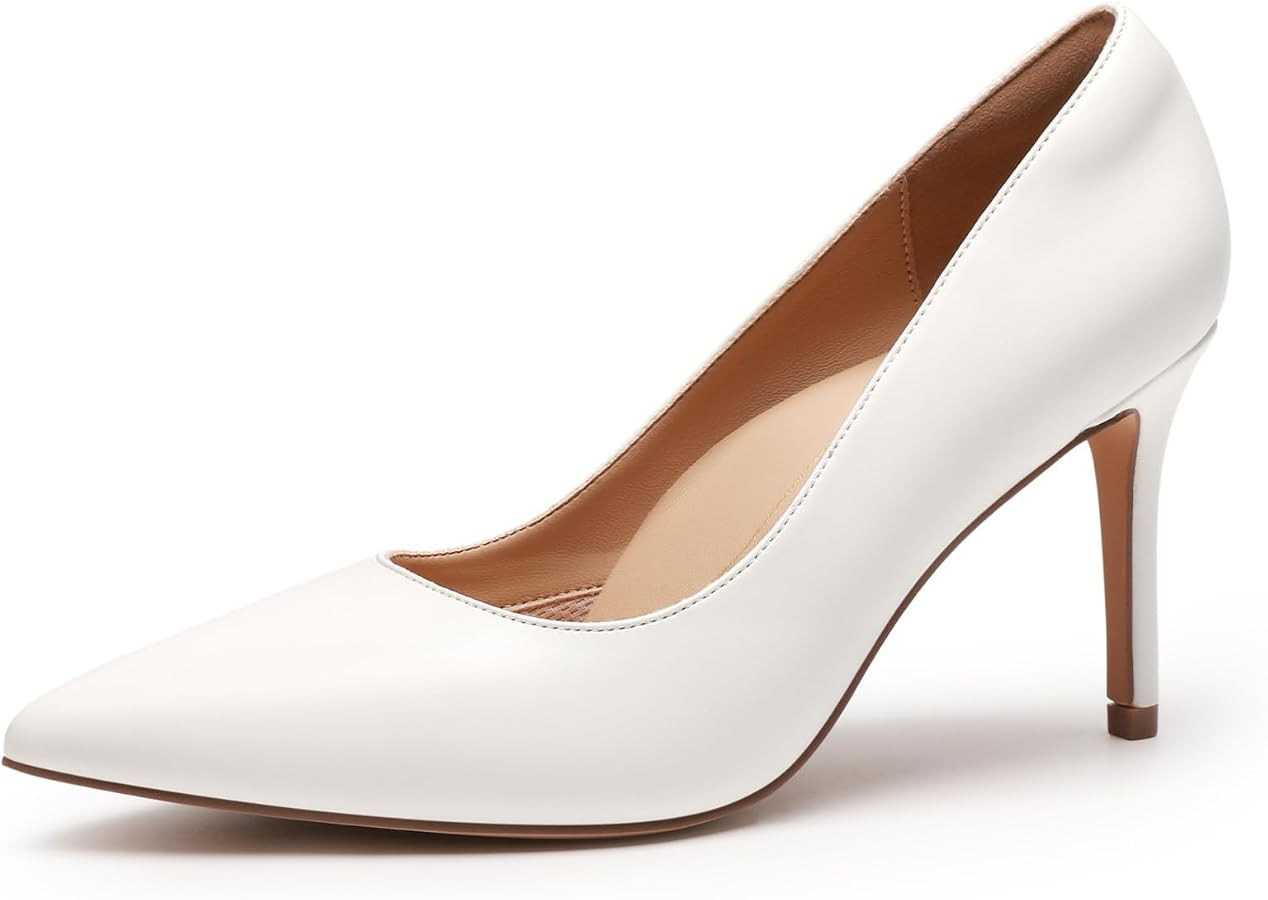 DREAM PAIRS Women's High Heels Pump Closed Pointed Toe Slip On Stiletto Dress Shoes Fashion Weddi... | Amazon (US)