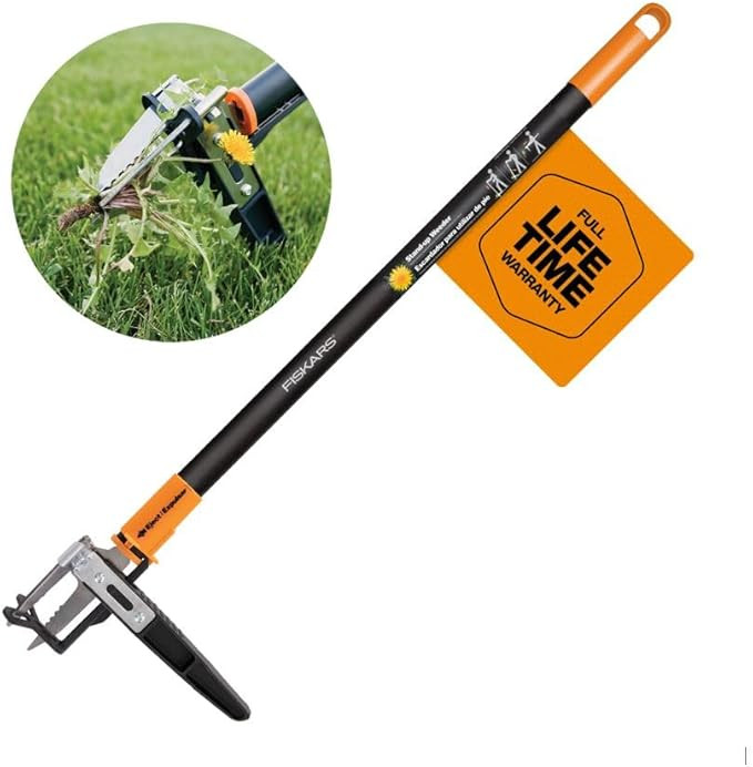 Fiskars 3-Claw Stand Up Weeder - Gardening Hand Weeding Tool with 39" Long Ergonomic Handle - Eas... | Amazon (US)
