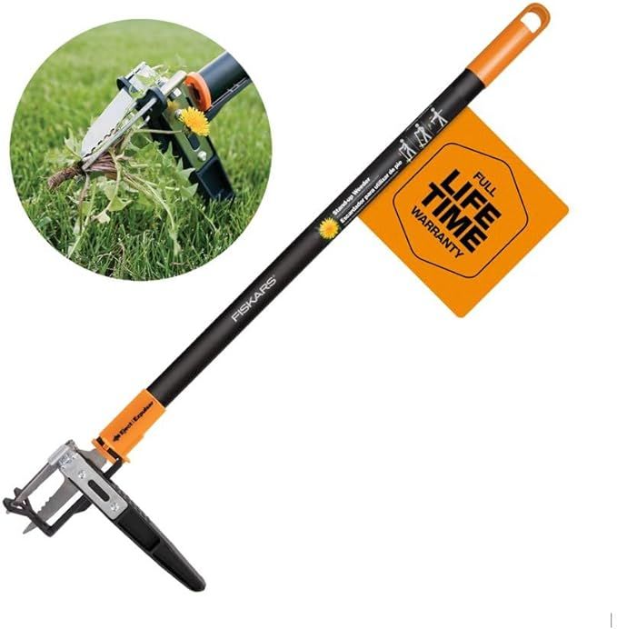 Fiskars 3-Claw Stand Up Weeder - Gardening Hand Weeding Tool with 39" Long Ergonomic Handle - Eas... | Amazon (US)