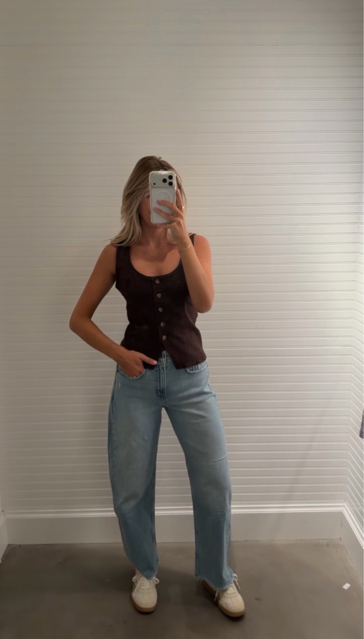 Fall transition outfit inspo! 

Barrel jeans, denim vest, brown vest, early fall outfit, fall ootd

#LTKootd #LTKgrwm #LTKSeasonal