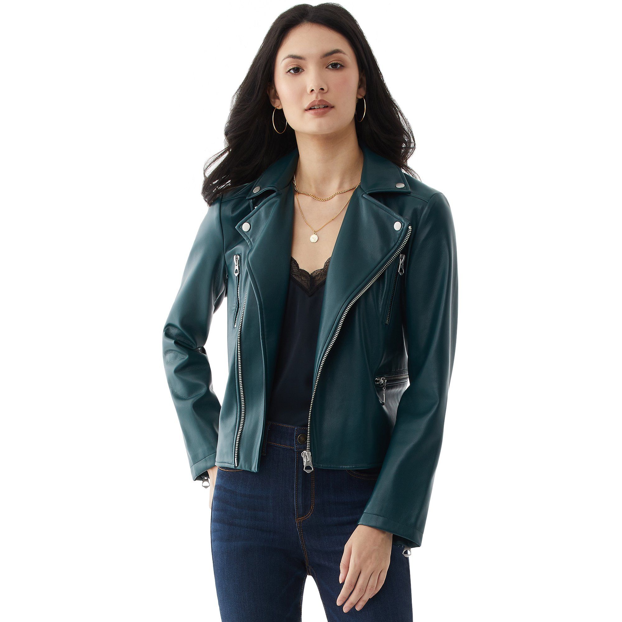 Scoop Women’s Faux Leather Moto Jacket | Walmart (US)