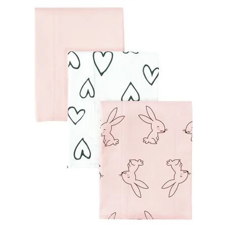 Little Star Organic 100% Pure Organic Cotton Burp Cloth, 3 Pk, Pink-Modern Blush | Walmart (US)
