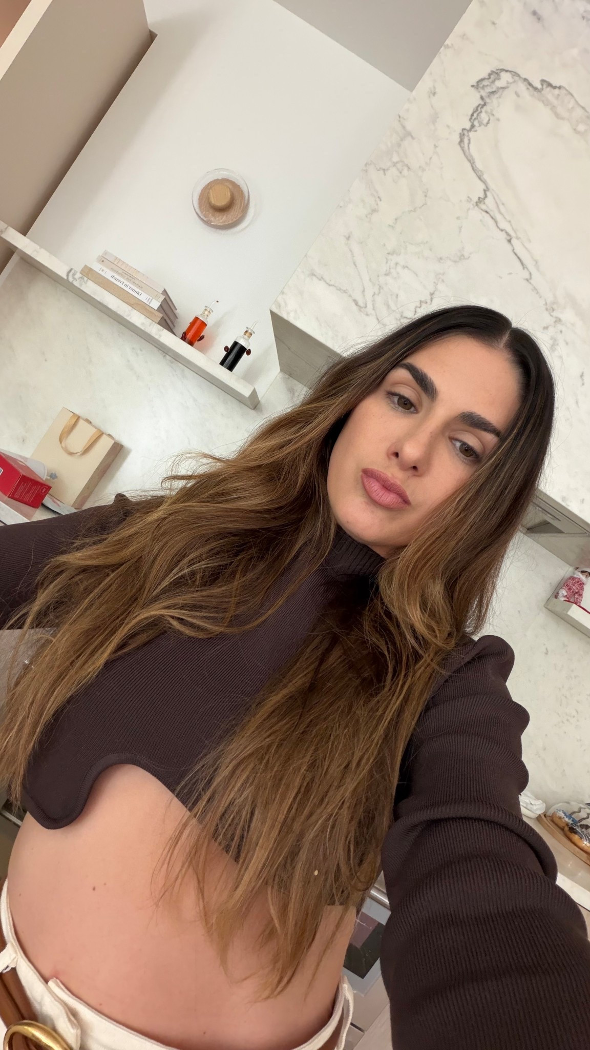 Christopher Esber brown crop top for the holidays. 

#LTKootd #LTKSeasonal #LTKHoliday