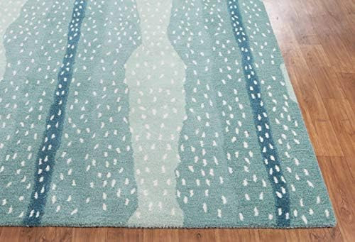 New Antelope Animal Cheetah Porcelain Blue Color Cotemporary Handmade 100% Woollen Area Rugs (9'x... | Amazon (US)
