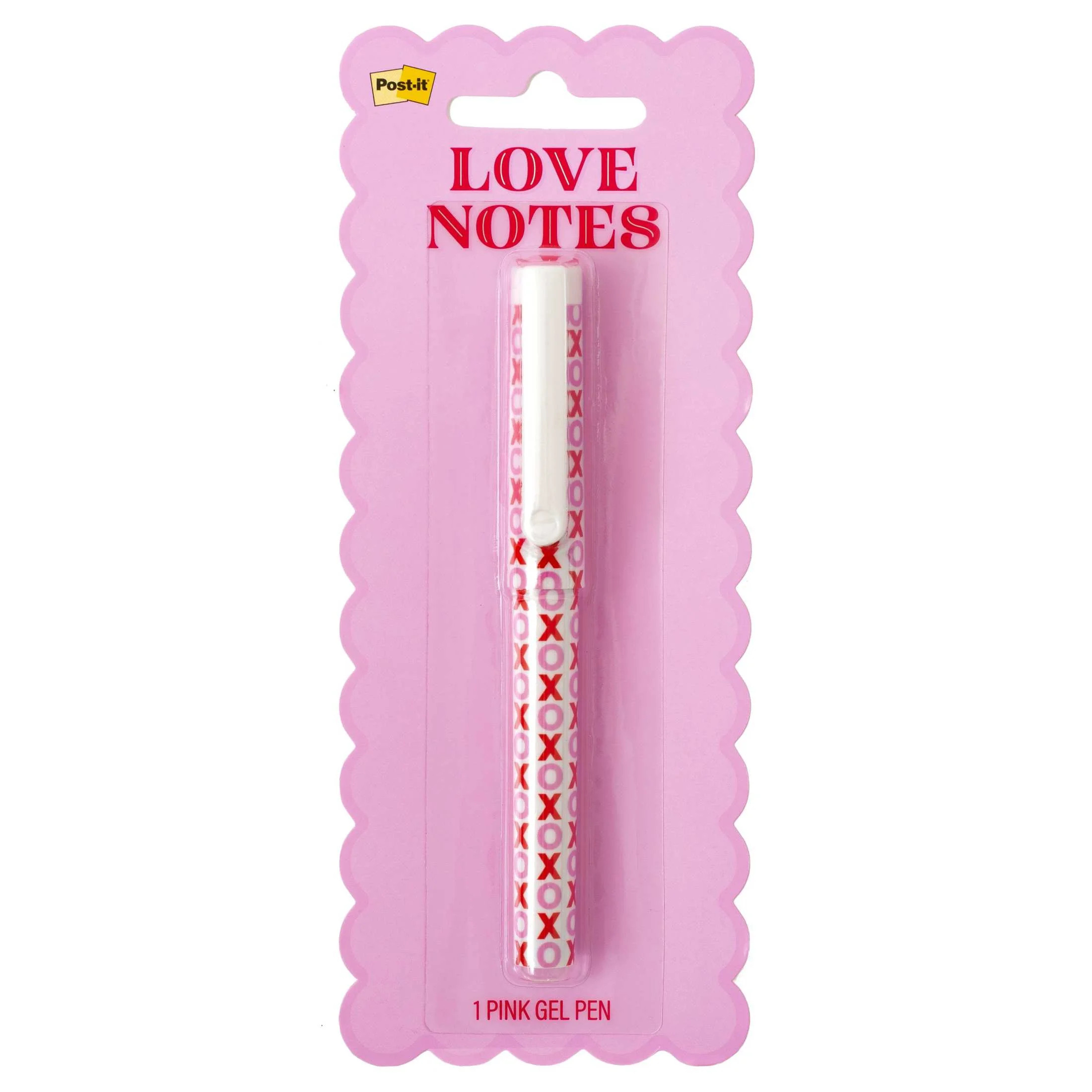 Post-it Metallic Gel Pen with "XOXO" Design, Pink Ink, 1 Pen | Walmart (US)