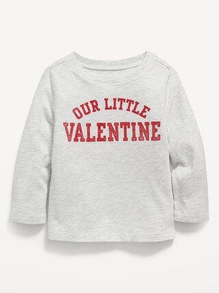 Unisex Long-Sleeve &#x22;Our Little Valentine&#x22; T-Shirt for Toddler | Old Navy (US)