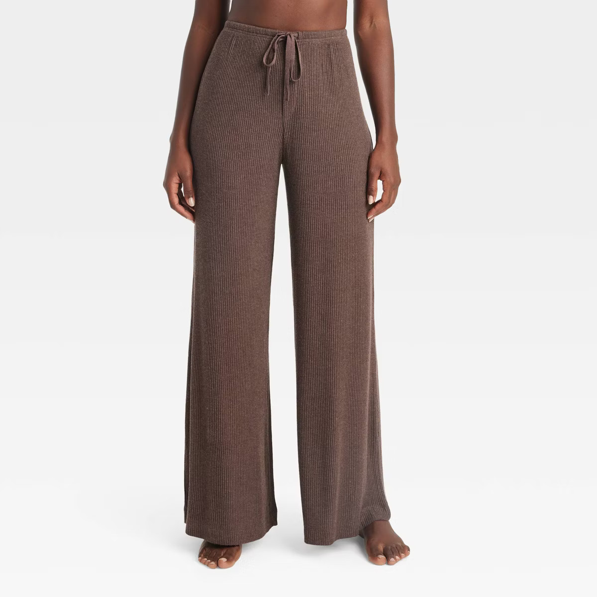 Women's Cozy Ribbed Wide Leg Pants - Auden™ Red S | Target