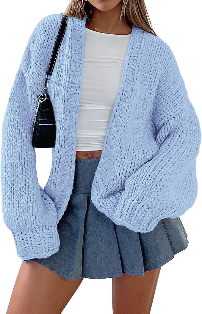 PRETTYGARDEN Cardigan Sweaters for Women Trendy Fall Fashion 2026 Long Sleeve Chunky Knit Cardiga... | Amazon (US)