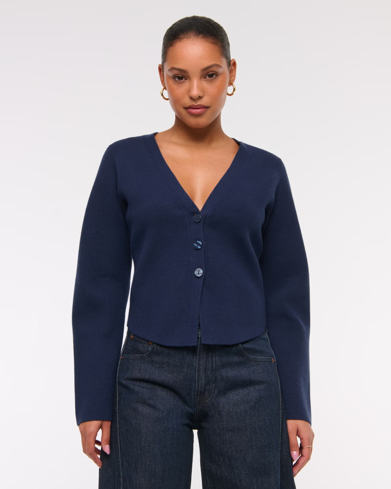 LuxeLoft Barrel Sleeve Cardigan | Abercrombie & Fitch (US)