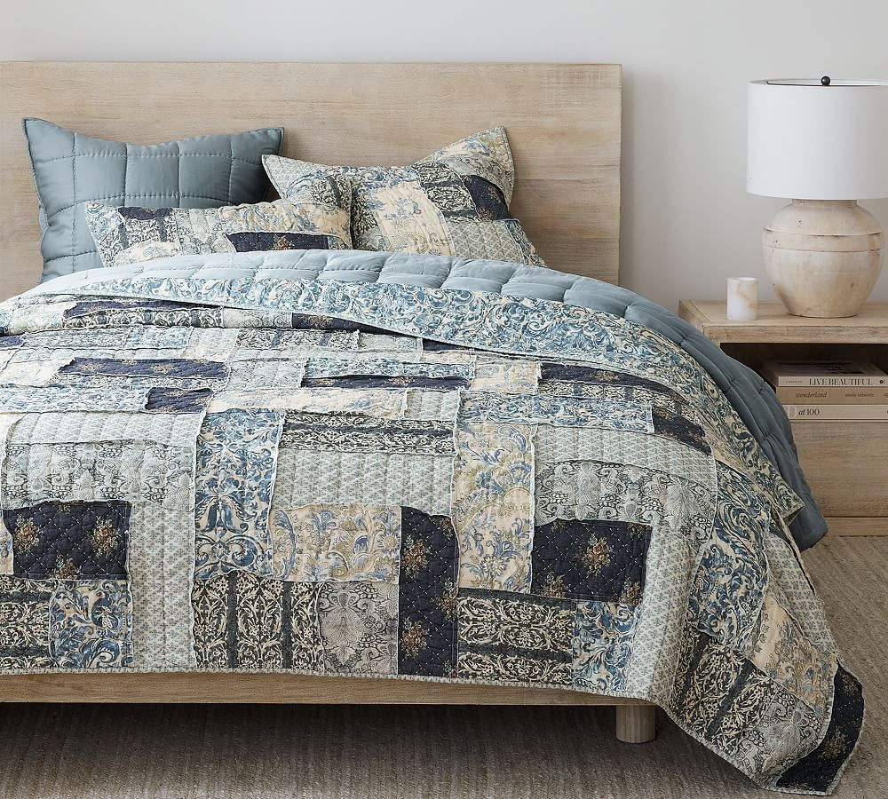 Delaney Handcrafted Patchwork Cotton Quilt, King/Cal. King | Pottery Barn (US)