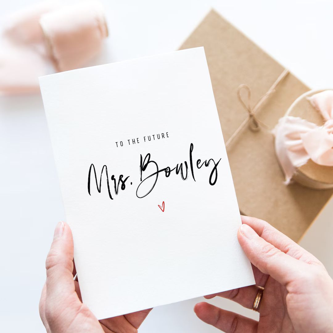Custom Bridal Shower Card for Bride, Bridal Shower Card from Bridesmaids, Future Mrs Card for Bri... | Etsy (US)