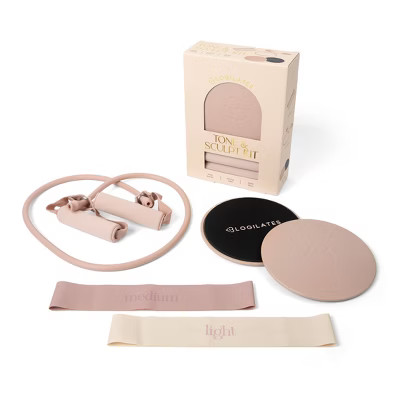 Blogilates Tone and Sculpt Fitness Kit Slider Discs Toning Tube and Resistance Band - Light/Mediu... | Target