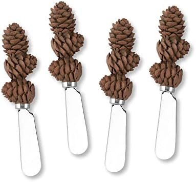 Supreme Housewares Pinecone Cheese Spreaders, Hand-Painted Resin Handles with Stainless Steel Bla... | Amazon (US)