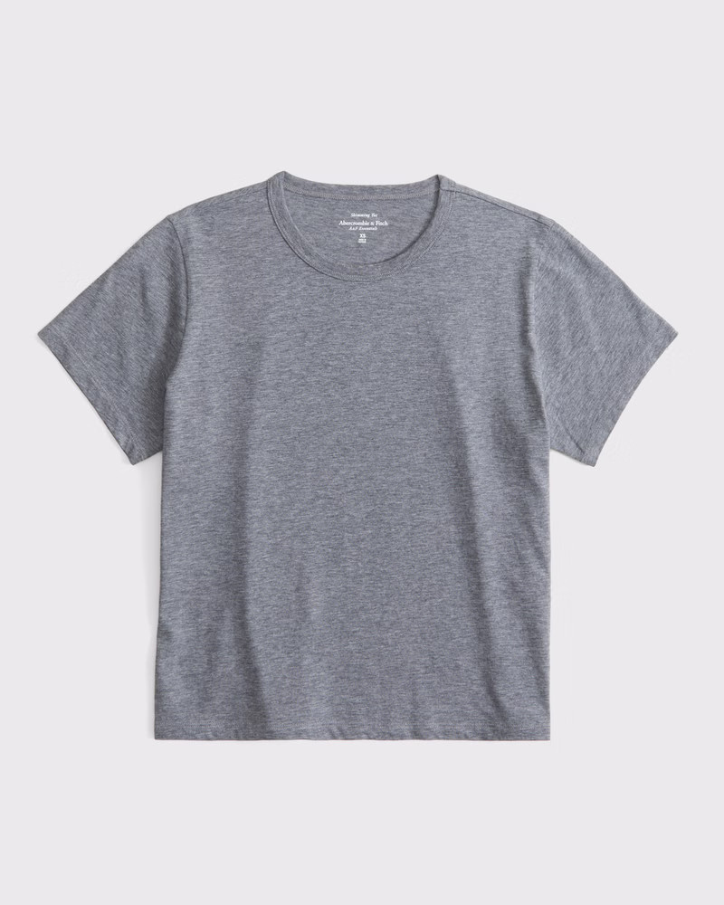 Essential Polished Body-Skimming Tee | Abercrombie & Fitch (US)