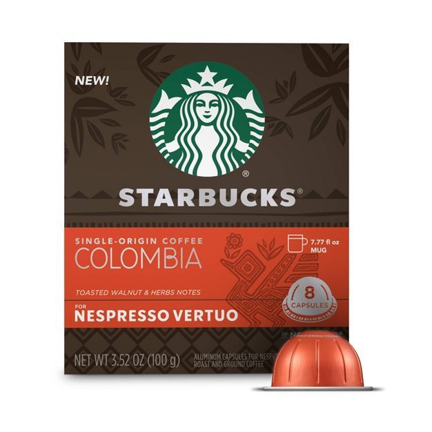 Starbucks Coffee Capsules for Nespresso Vertuo Machines — Medium Roast Single-Origin Colombia ... | Target