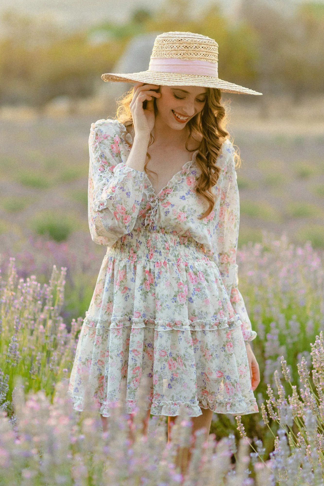 Alyssa Ruffled Mini Dress | Morning Lavender