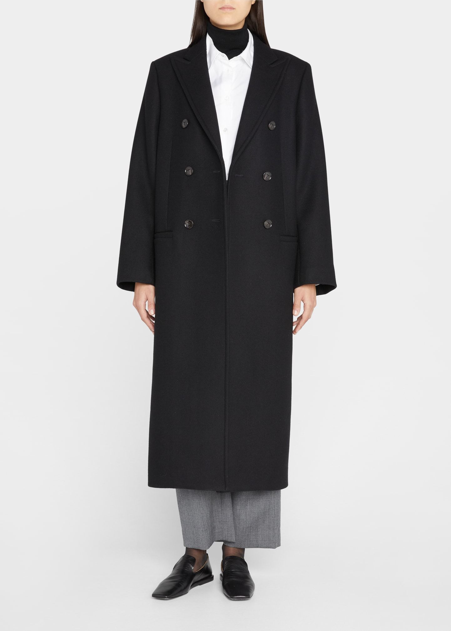 Toteme Long Tailored Wool Overcoat | Bergdorf Goodman