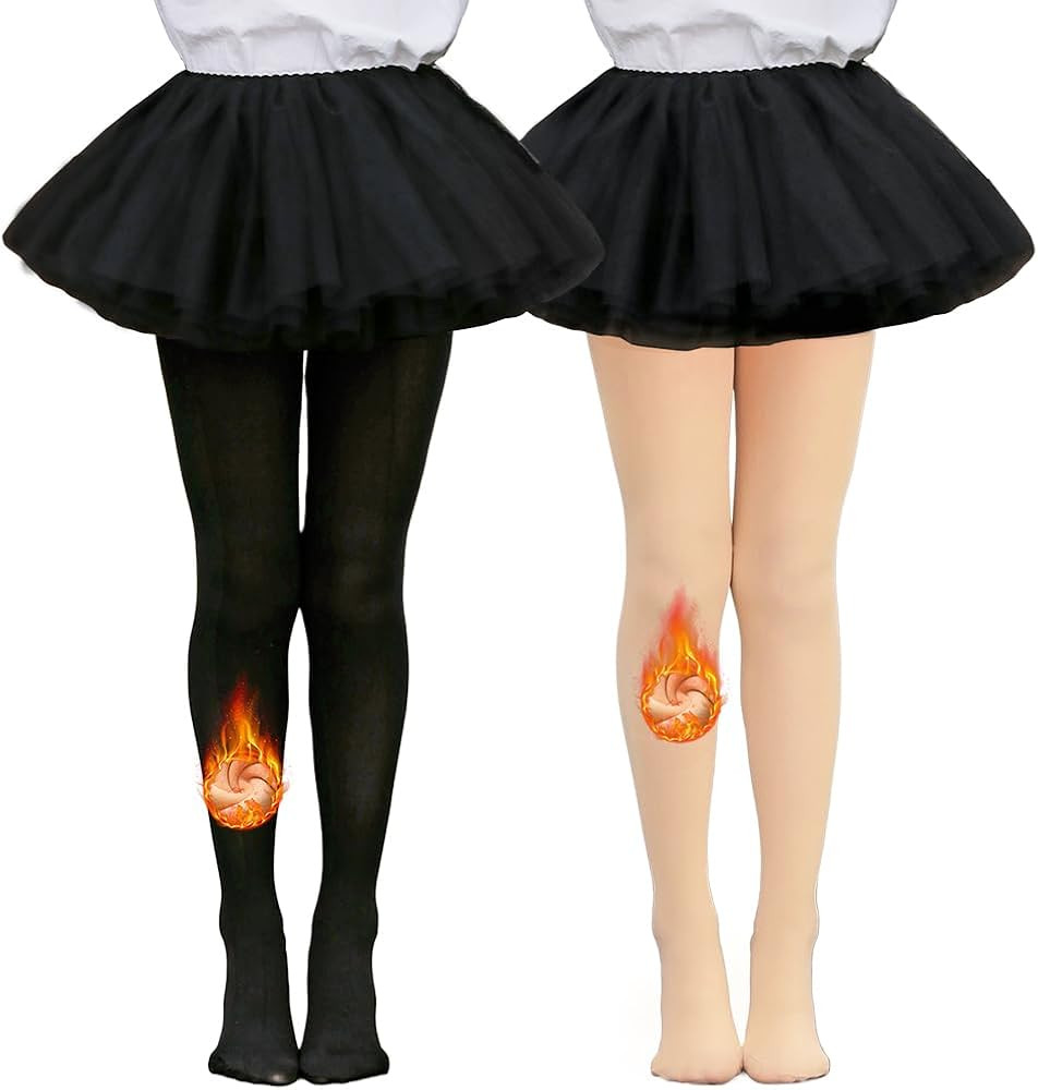 LUCKELF Toddler Girls Fleece Lined Tights Ultra Soft Thick Warm Tights for Cold Winter | Amazon (US)
