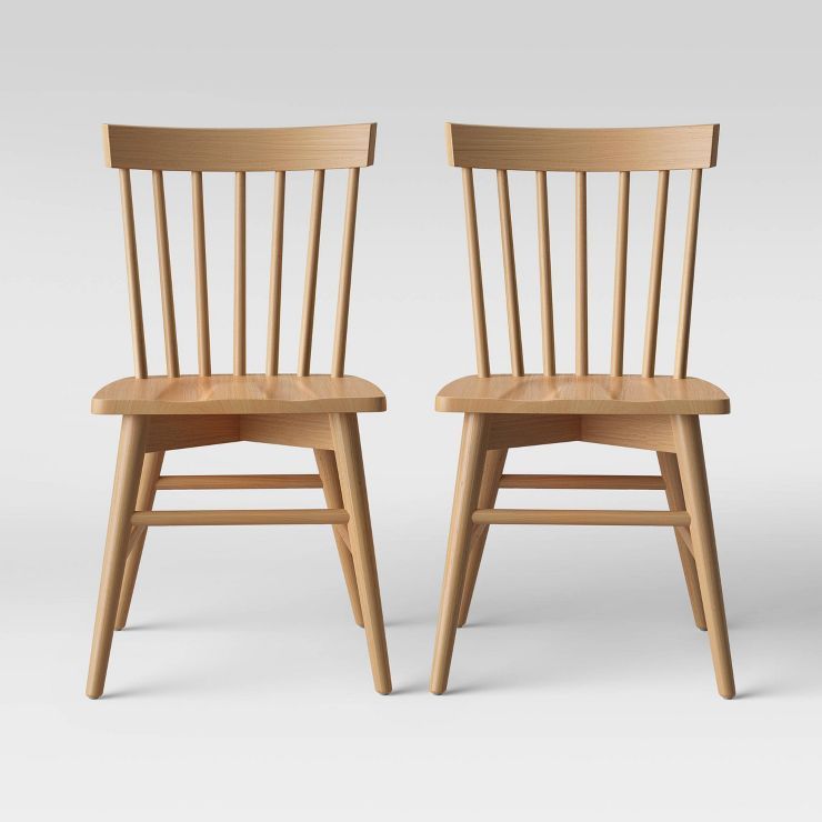 Set of 2 Windsor Dining Chair Black - Threshold&#8482; | Target