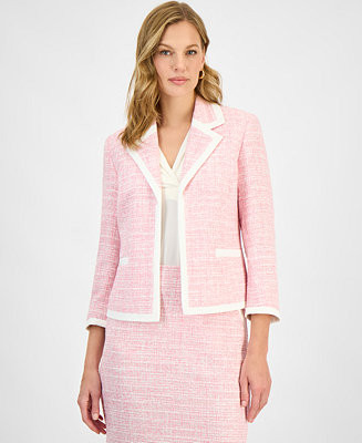 Kasper Women's Framing-Trim Open-Front Blazer, Regular & Petite - Macy's | Macy's