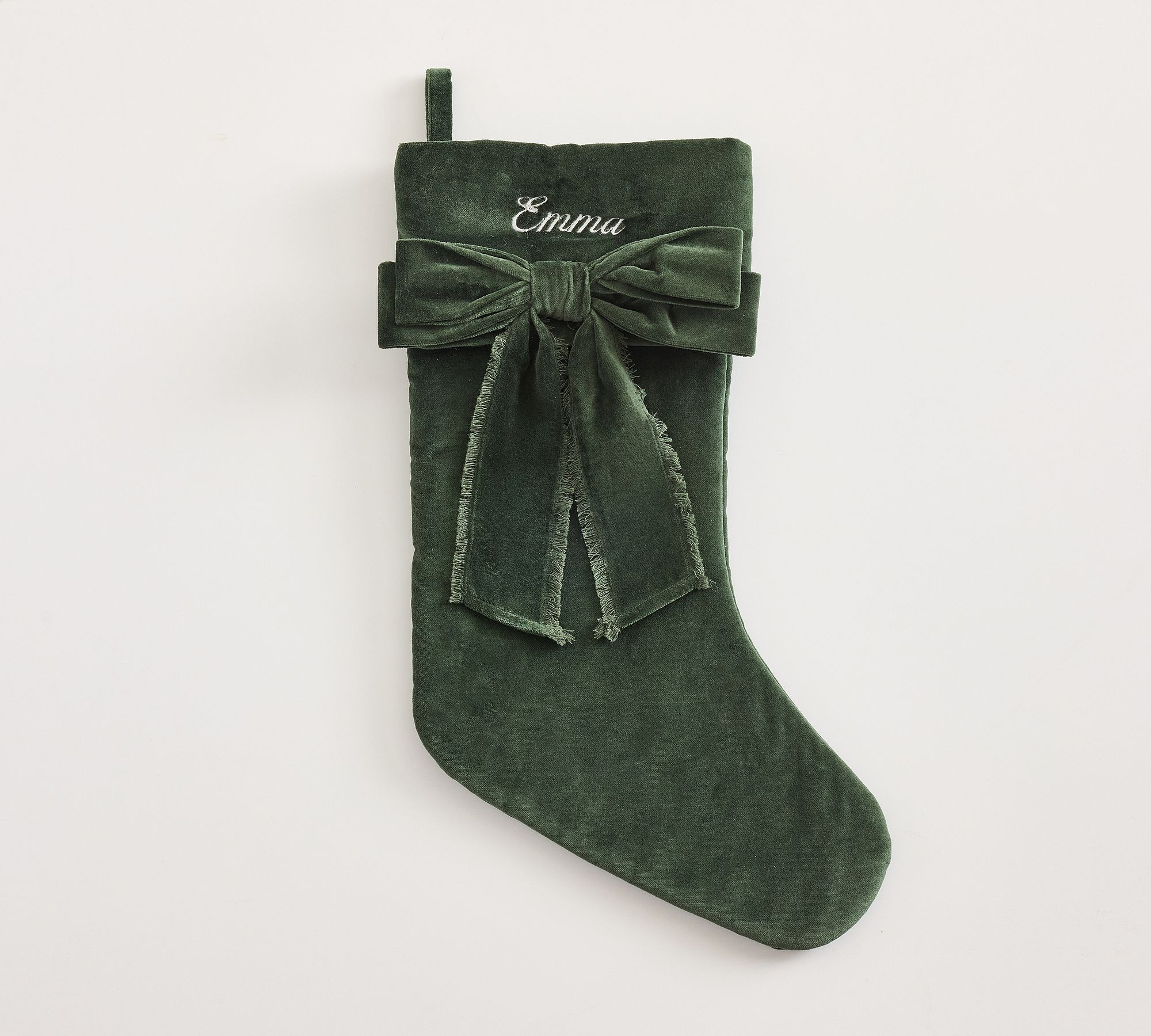 Classic Velvet Bow Stockings | Pottery Barn (US)