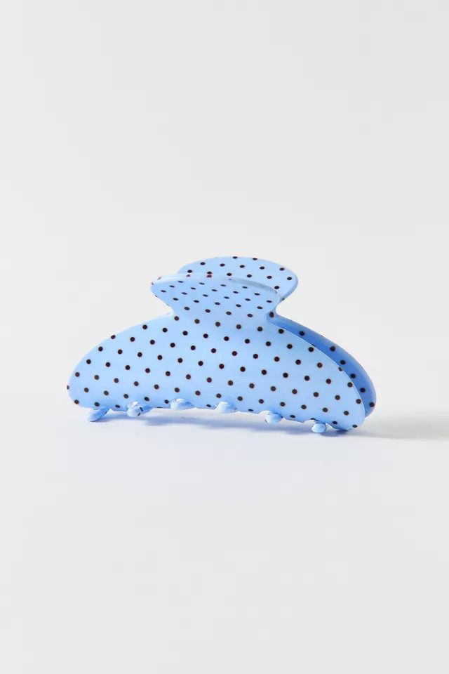 Printed Polka Dot Claw Clip in Black, Women's at Urban Outfitters | Urban Outfitters (US and RoW)