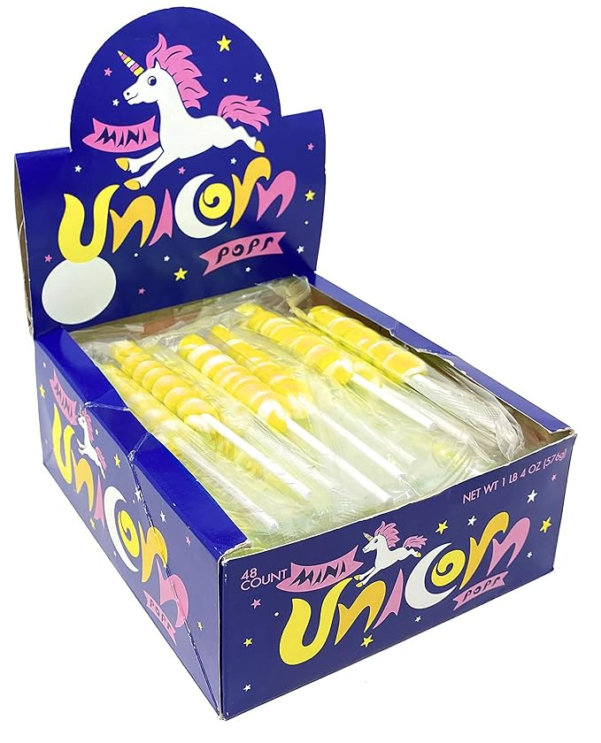 Unicorn Pops 48 Count – Individually Wrapped Unicorn Lollipops – Great for Party Favors, Cand... | Amazon (US)