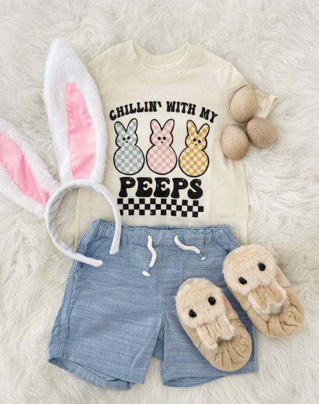 E A S T E R \ spring outfit for the boys! Easter shirt from Etsy, slippers from Amazon and shorts from H&M🐰 

Toddler clothes

#LTKkids #LTKSeasonal