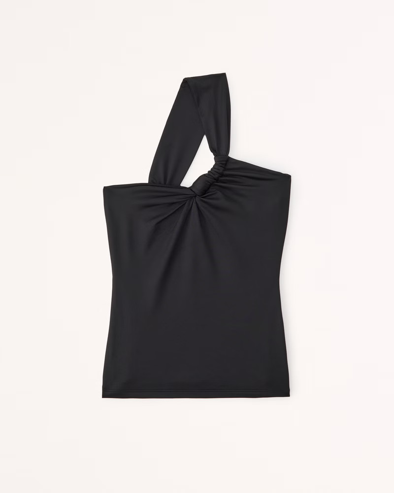Sleek Seamless Fabric One-Shoulder Twist Top | Abercrombie & Fitch (US)