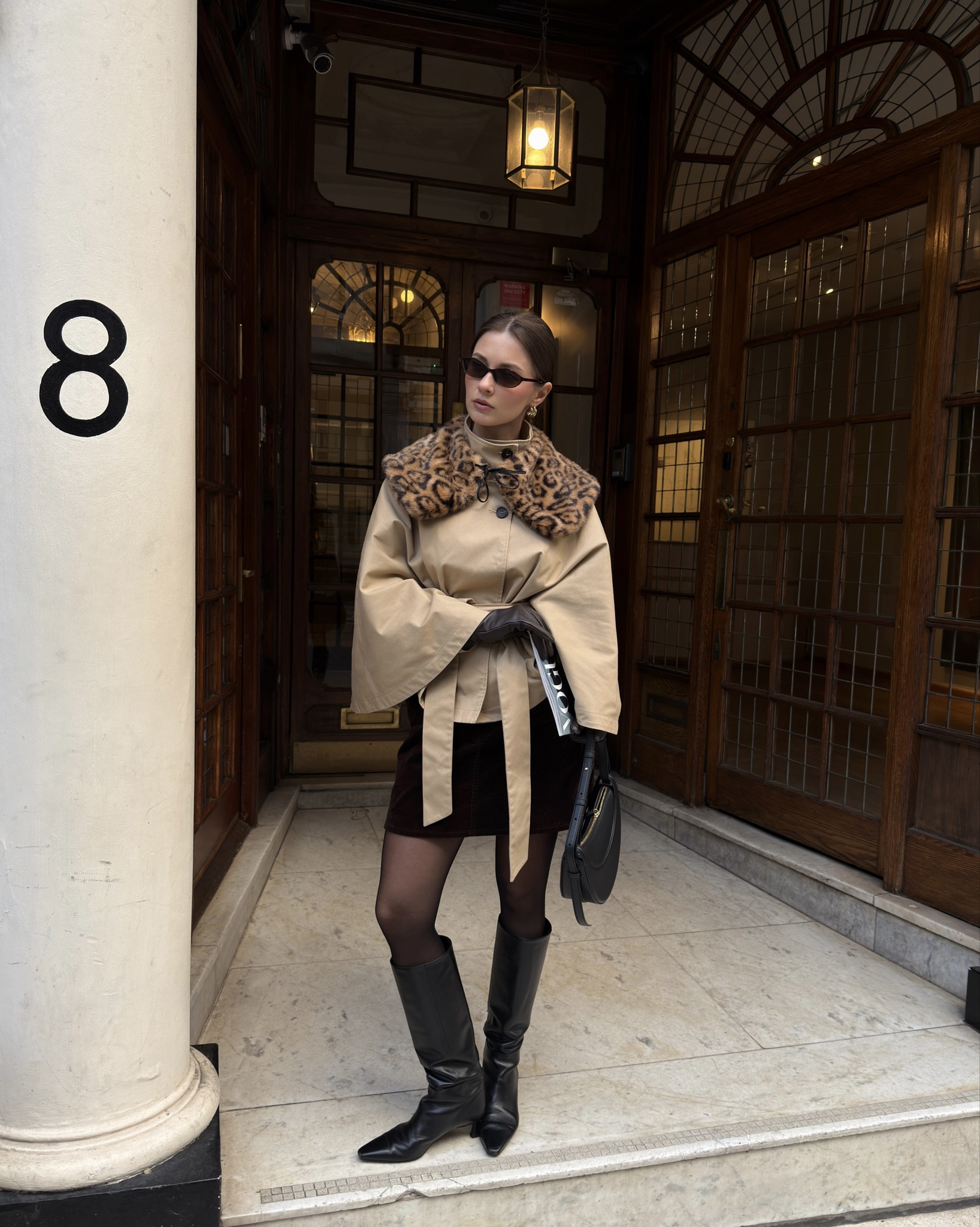 Cape jacket 🤎 
Unfortunately, the leopard color of the collar is sold out 

#LTKuk #LTKspring #LTKeurope