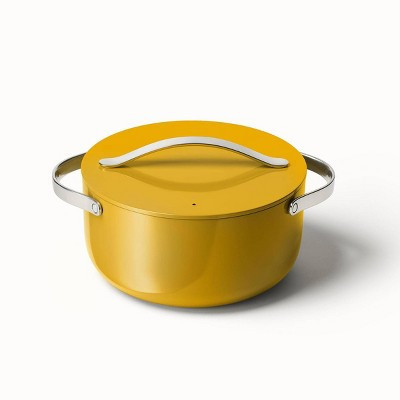 Caraway Home 6.5qt Dutch Oven with Lid Marigold: Ceramic Nonstick Cookware, Stainless Steel Handle, Round Baking Dish | Target